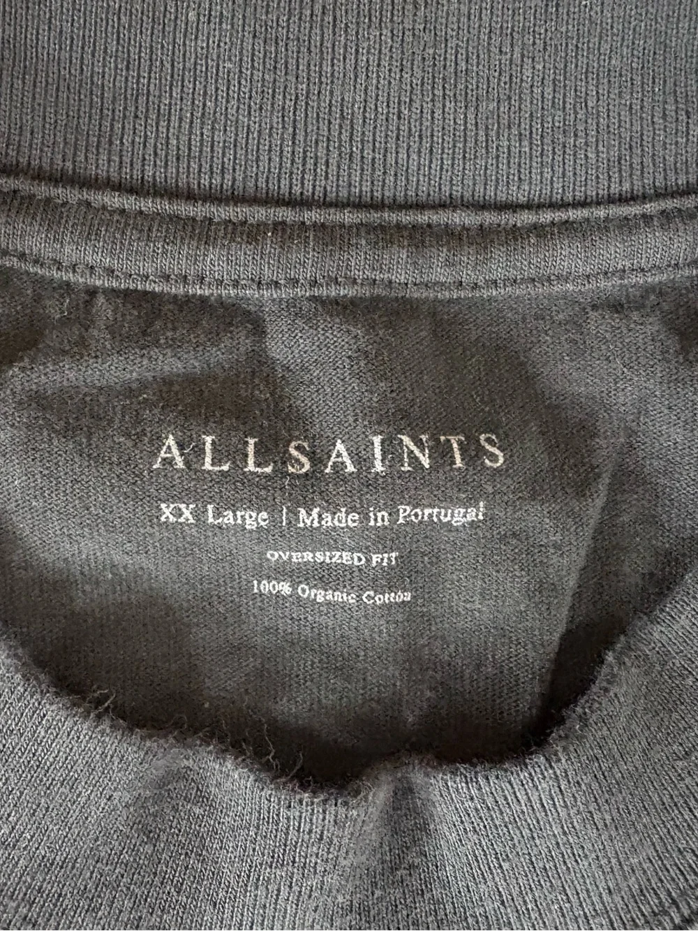 AllSaints London Oversized Logo Graphic T-Shirt Black Men’s Oversized XXL - Picture 3 of 3